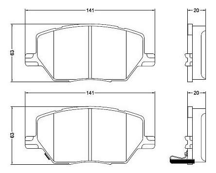 Pastilla De Freno Delantera  Raybestos Fiat Toro 2.0 L Multi