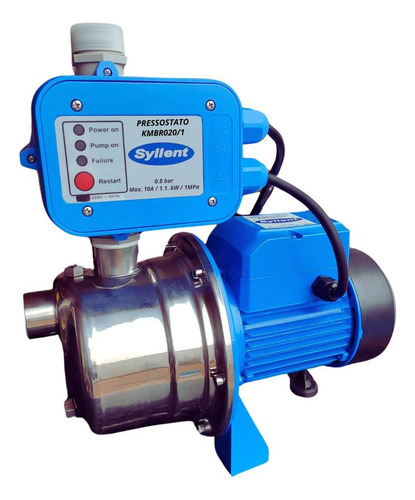 Bomba Pressurizadora De Agua Com Pressostato Syllent 1cv