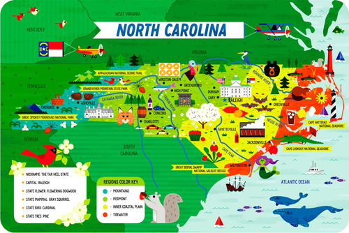 Puzzle Little Buffalo State, Carolina Del Norte, Niños De 4