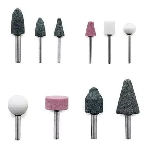 Imagen 3 de 7 de Set Fresas Puntas Montadas 10 Piezas 1/8 - 1/4 Bremen 7131