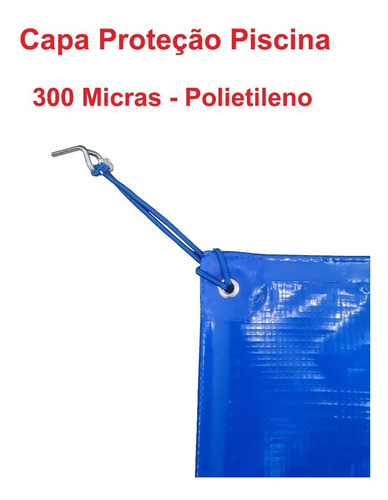 Lona Piscina 5 Em 1 - 300 Micras, Proteção + Termica 7,5x4,5