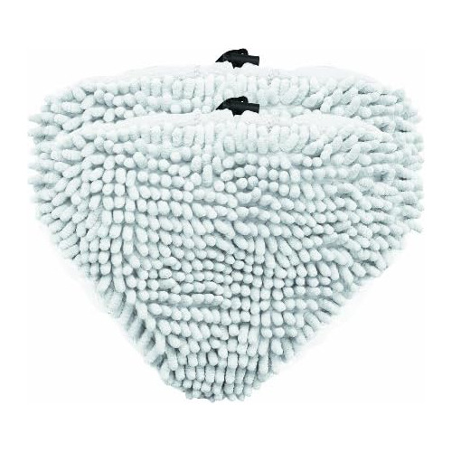 Steam Mop Shaggy Pads (paquete De 2), Ad50005, Blanco