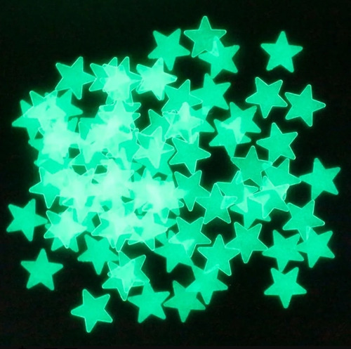 100 Estrellas Pared Stickers Fluorescentes Fosforescentes