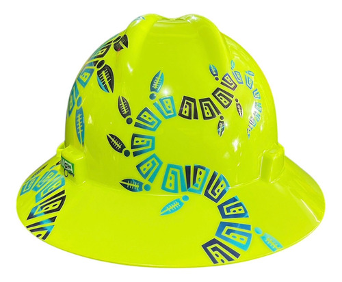 Casco De Seguridad Msa Diseño Impresion Uhd Uv. 5140 Blanco
