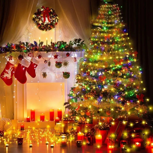 Cadena De Luces Para Árbol De Navidad Con 8 Modos
