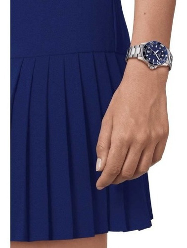 Relógio Tissot Seastar 1000 em aço de 36 mm | mostrador azul | cor da pulseira: prata