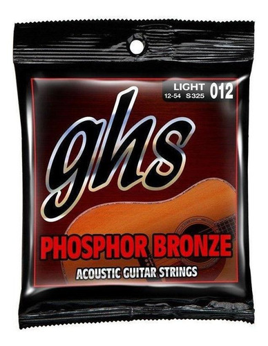 Encordoamento Violão Aço Ghs Phosphor Bronze S325 012-054