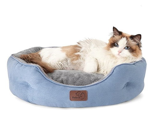 Bedsure - Cama Lavable Para Perros Y Gatos Pequeños Color Azul Frost Diseño Pequeña