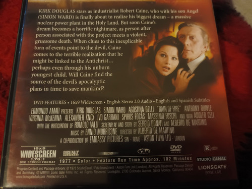 Rain On Fire ( Dvd ) Kirk Douglas (Usado)