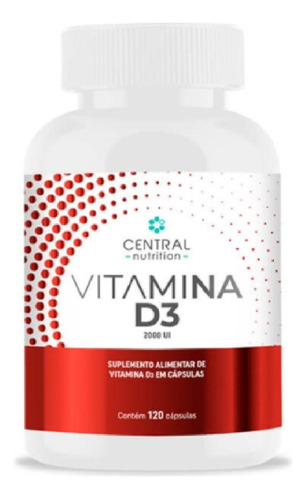 Vitamina D3 2000ui 120 Caps Imunidade - Central Nutrition Sabor Natural