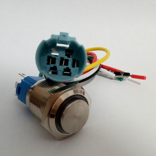 16mm 12v Interruptor De Metal Led Botón Pulsador