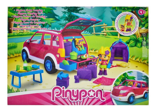 Pinypon Coche Camping Con Figuras Y Accesorios + Packaging