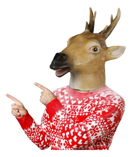 Sika Deer Deer Giraffe Spotted Novelty Latex Face Xmas Costu