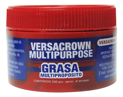 Grasa Multipropósito Roja Versacrow 250g