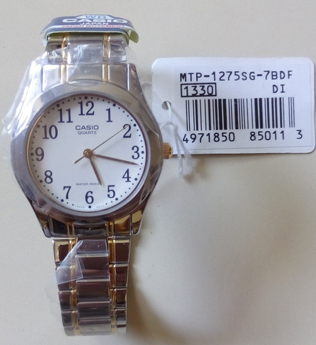 Reloj Casio Original Acero Nuevo  Caballero  Mtp-1275sg-7bdf