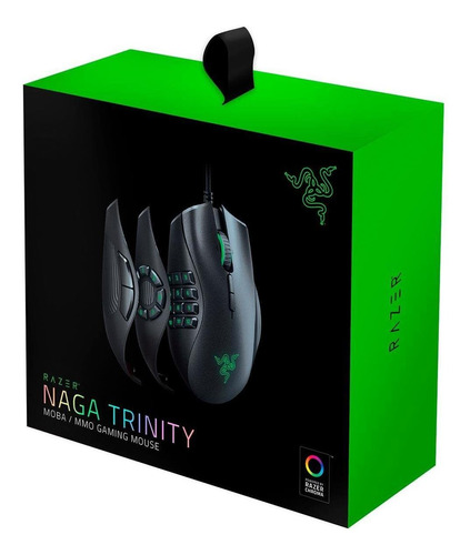 Mouse Gamer Razer Naga Trinity Mmo Moba 16k Dpi Chroma Black