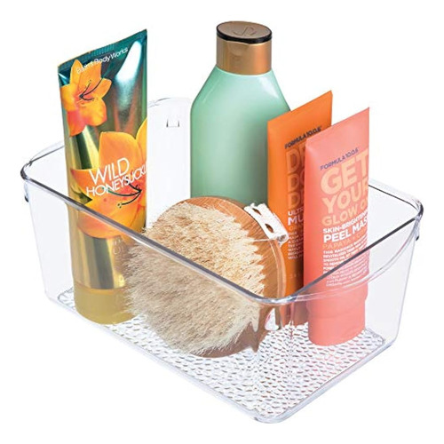 Organizador Cosmético De Baño Idesign Rain Plastic Con Asas,