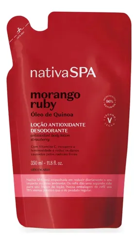 Refil Nativa Spa Hidratante Corpo Morango Ruby