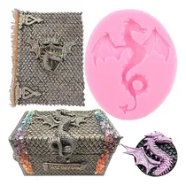 Comprar Molde Silicona Dragon M3 Fondant Porcelana Fria Color Rosa