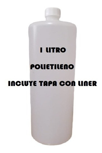 100 Envases De Polietileno 1 Litro Con Tapa Y Liner Hdpe