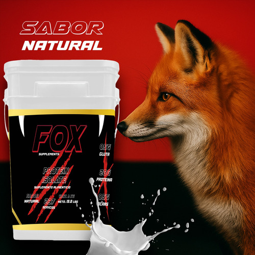 Proteína Whey Hidrolizada Isolate Fox 9kg Varios Sabores Natural