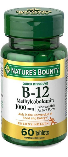 Natures Bounty Vitamina B12 X 60 Tabletas