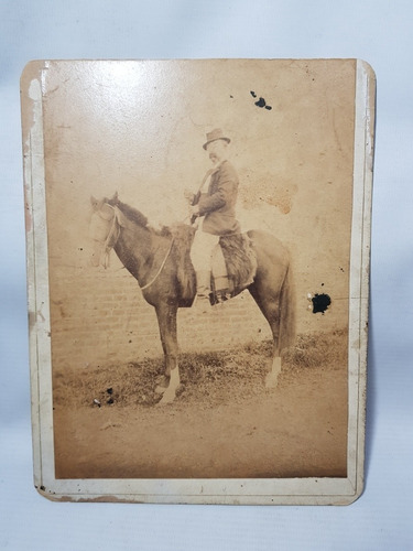 Antigua Foto Gaucho A Caballo 1880 Mag 57449