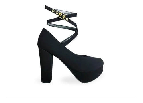 Imagem 2 de 9 de Sandália Scarpin Boneca Gladiadora Pata Salto Alto Grosso Nf