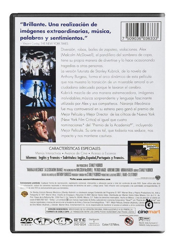 Naranja Mecanica Stanley Kubrick Pelicula Dvd