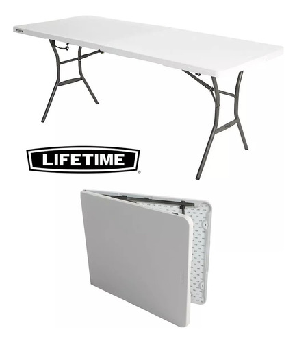 Mesa Portátil Rectangular Plegable Lifetime 1.8m Extrafuerte (Usado)