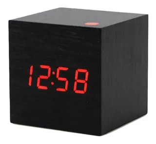 Reloj Digital 6cm Estilo Madera Alarma Despertador Fecha