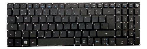 Teclado Para Acer Aspire Es15 Es1-572-33sj Abnt2 Com Ç Preto