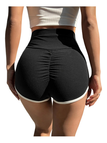 Short Licra Sexy Casual Moldeador Ajustado Cintura Alta N