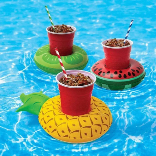 Portavasos Inflable Soporte De Bebidas Para Alberca Playa