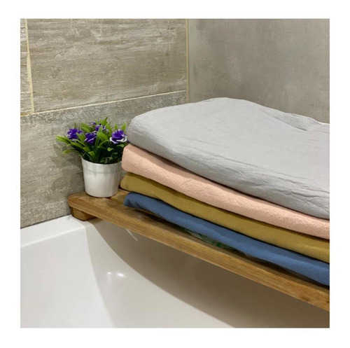 Imagen 4 de 4 de Cortina De Baño 180x180tusor Combinado C/ojalillo Inoxidable