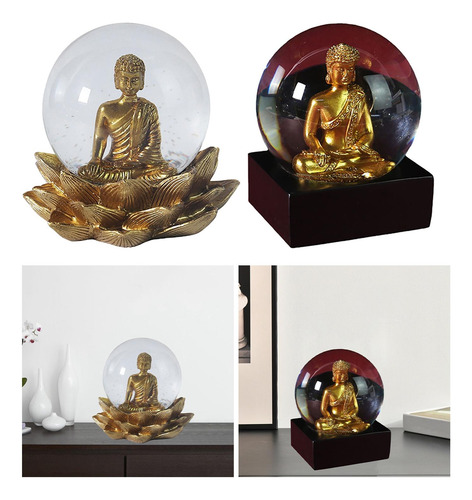 2x Estatua De Buda Figuritas Brillantes Escultura Yoga