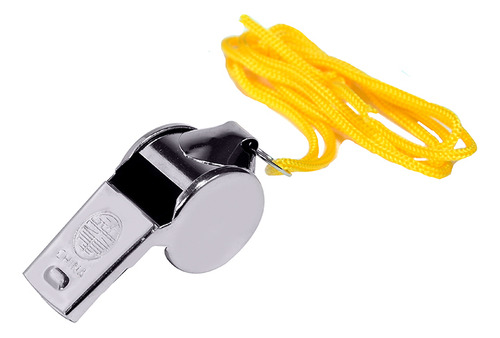 Kit 10 Apitos De Metal Com Cordão Profissional Esporte Cor Prateado