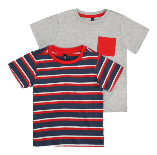Pack De Playeras Estilo Ringer De Bebé Niño C&a (3000692