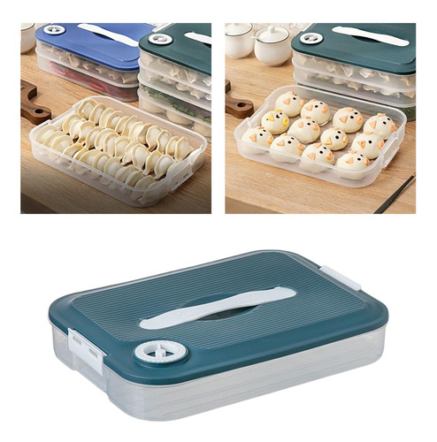 Caja De Bolas De Hervida Contenedores Wonton 1 Capa Verde