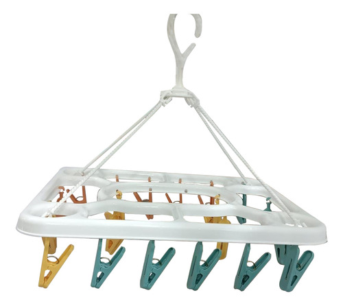 Colgador O Tendedero De Ropa Con Múltiples Clips O Ganchos