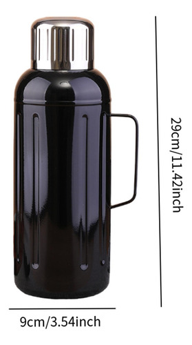 Botella De Agua Térmica, Vaso Grande, 1000 Ml Negro