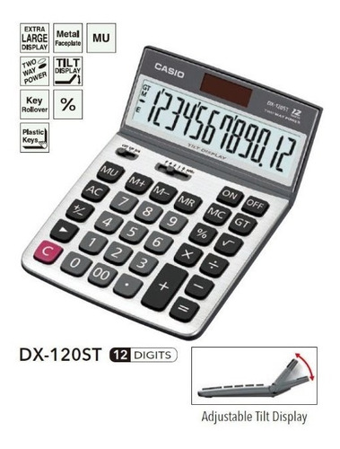 Imagen 2 de 7 de Calculadora De Escritorio Casio Dx-120st Full
