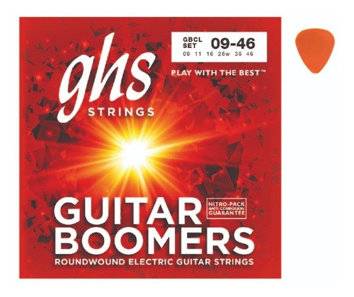 Encordado Para Guitarra Electrica Ghs Boomers Gbcl 09-46+pua