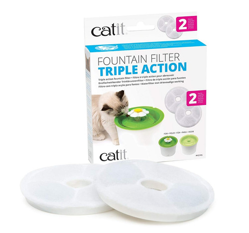 Filtro Para Fuente De Gatos Catit Triple Acción X 2