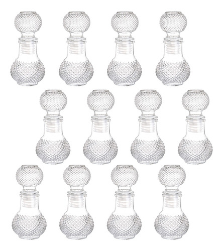 Set 12 Nano Licoreras Botella Mikonos Vidrio Cristal 60ml