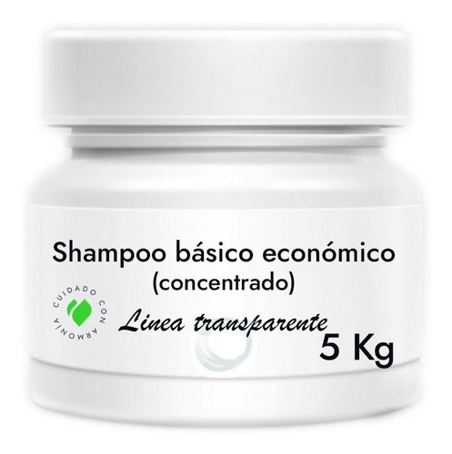 Shampoo Base Económico Transparente 1 Lt Conc. (rinde 5 L)