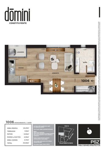 Imagen 7 de 12 de Venta Apartamento Monoambiente Cordón - Edificio Dómini Constituyente