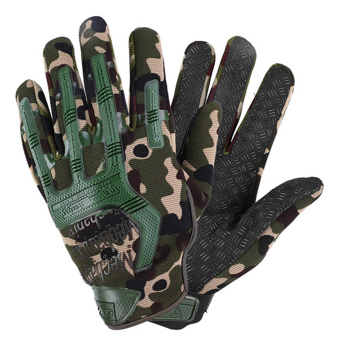 Guantes Army Tactics Para Hombre, Camuflaje Con Dedos Comple