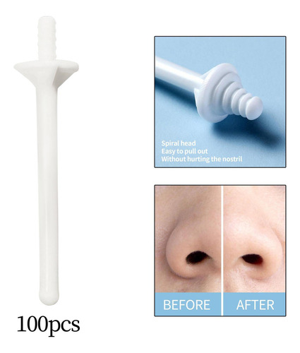Pincéis Aplicadores De Cera Nasal 100 Peças Brancas