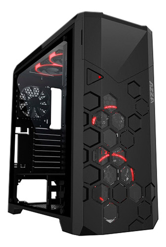Case Azza Storm 6000b Gaming Usb Audio Hd Rgb 4xfan Bagc
